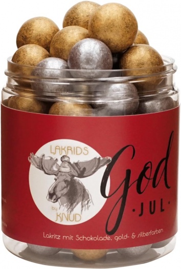 Lakrids Knud | God Jul Gold- und Silberlakritze 150 g Dose